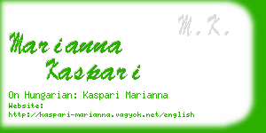 marianna kaspari business card